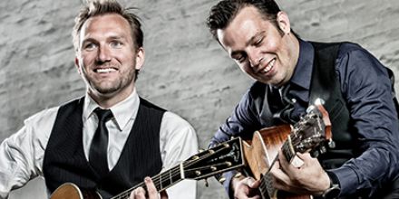 Slesvigske Musikkorps og Mark & Christoffer går på sceneni  Koncertsalen Alsion i Sønderborg 16. maj2024.